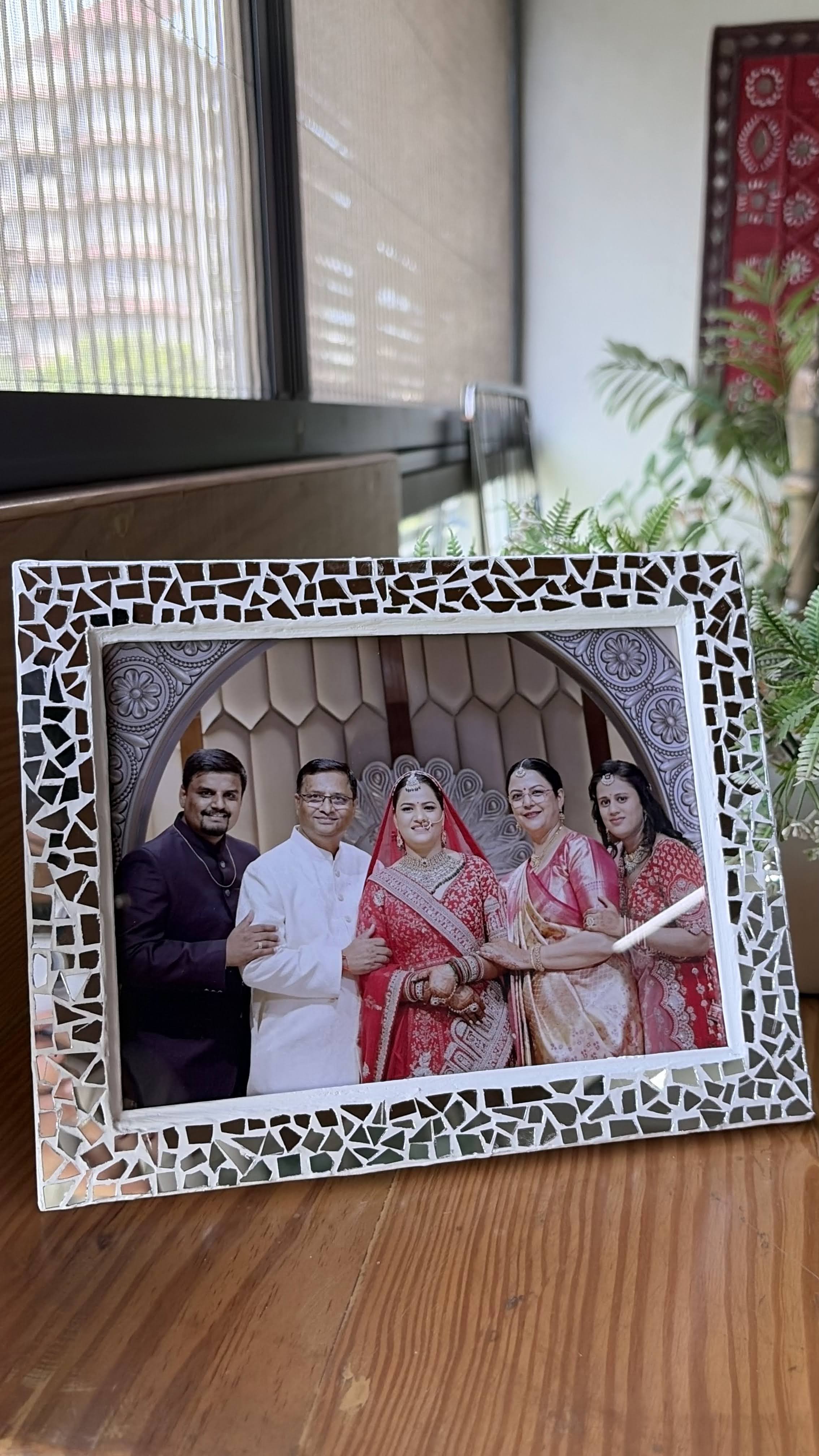 Mirror Mosaic Photo Frame