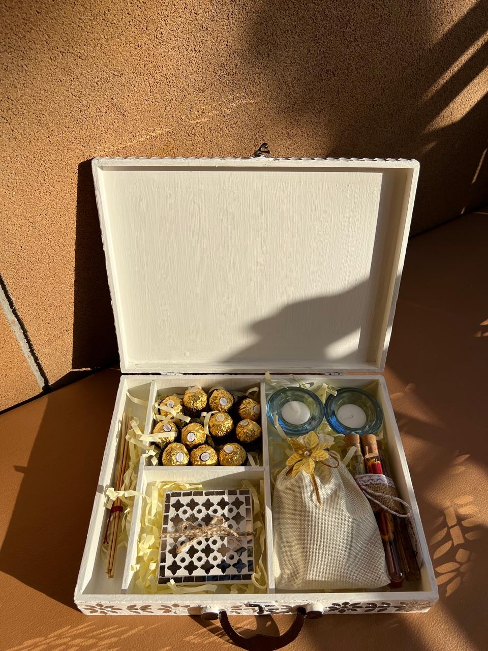 Handcrafted mirror-mosaic lotus pieces, ready for gifting